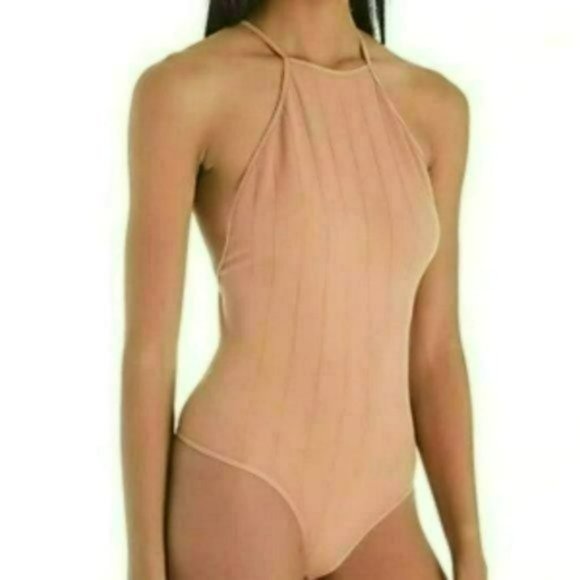Free People Tops - Free People Bridget High Neck Thong Bodysuit -M/L